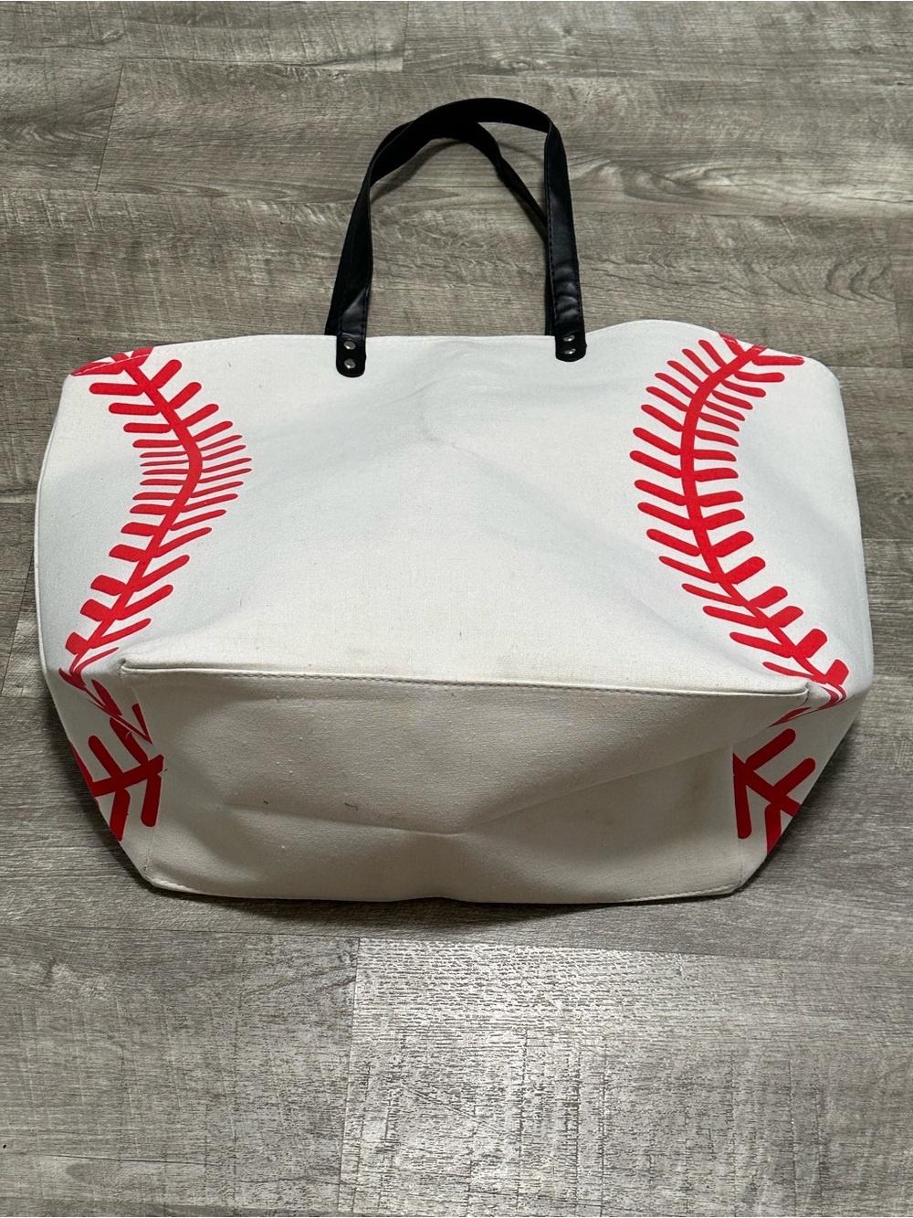 Gameday Mom Baseball Softball Sak Tote Bag Handbag Oversized Double Handle Black - Picture 4 of 9